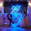 Personalised LED Neon Heart Sign with an Arrow and Your Initials - photo from CustomNeon.co.uk
