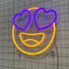 Custom Neon® Heart Eyes Emoji Sign 
