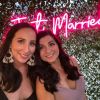 Just Married Lights on wedding photo backdrop - from Custom Neon™ @customneon