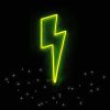 Yellow LED neon flex lightning bolt - from Custom Neon®