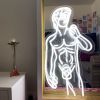 Michelangelos David Custom Neon® artwork in white LED flex