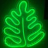Monstera Leaf Neon Light shown in dark green by by Custom Neon®