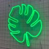 Monstera Leaf green neon art by CUSTOM NEON®
