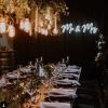 Mr & Mrs light sign at the head of the top table at a wedding - from Custom Neon