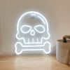Skull & Bone white Custom Neon® art 
