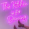 This Kitchen is for Dancing pink light sign @thekingsnewcastle by Custom Neon