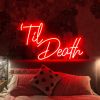 Til Death Red Neon Light Wall Art - photo from CustomNeon.co.uk
