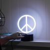 World Peace LED Neon Desk Lamp from Custom Neon