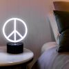World Peace LED Neon Desk Lamp from Custom Neon