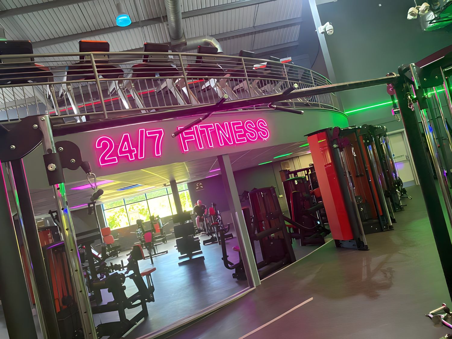 Custom Neon® 10ft/3m long pink gym name sign @247fitnessgym