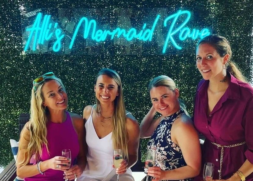 Tropical blue Custom Neon® party sign