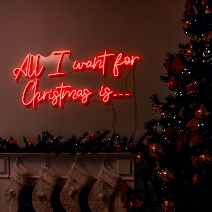 Red Custom Neon® Christmas decor