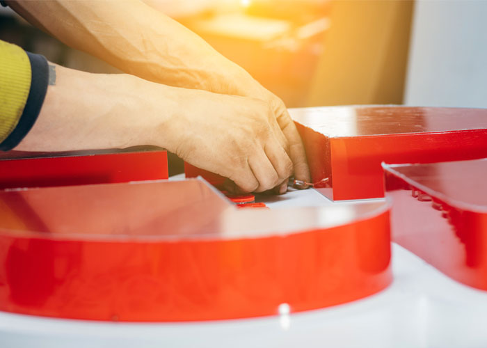 Front & Back Lit sign being made