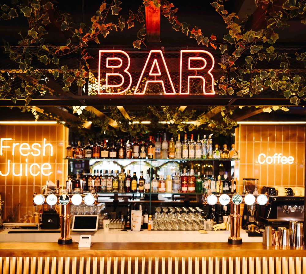 Red Naked Neon™ by Custom Neon® bar sign @marketplaceharrow marketplacelondon.co.uk