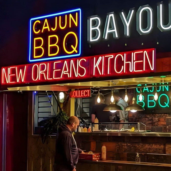 Custom Neon® waterproof food truck signage @bayou_bar