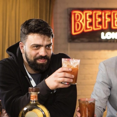 Beefeaters London red & white Custom Neon® logo sign for @beefeatergin