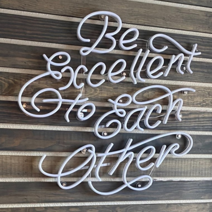 Red Naked Neon™ sign turned off - Custom Neon®