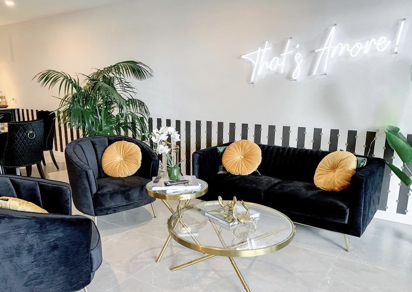 Custom Neon® white That's Amore sign @belairbnb