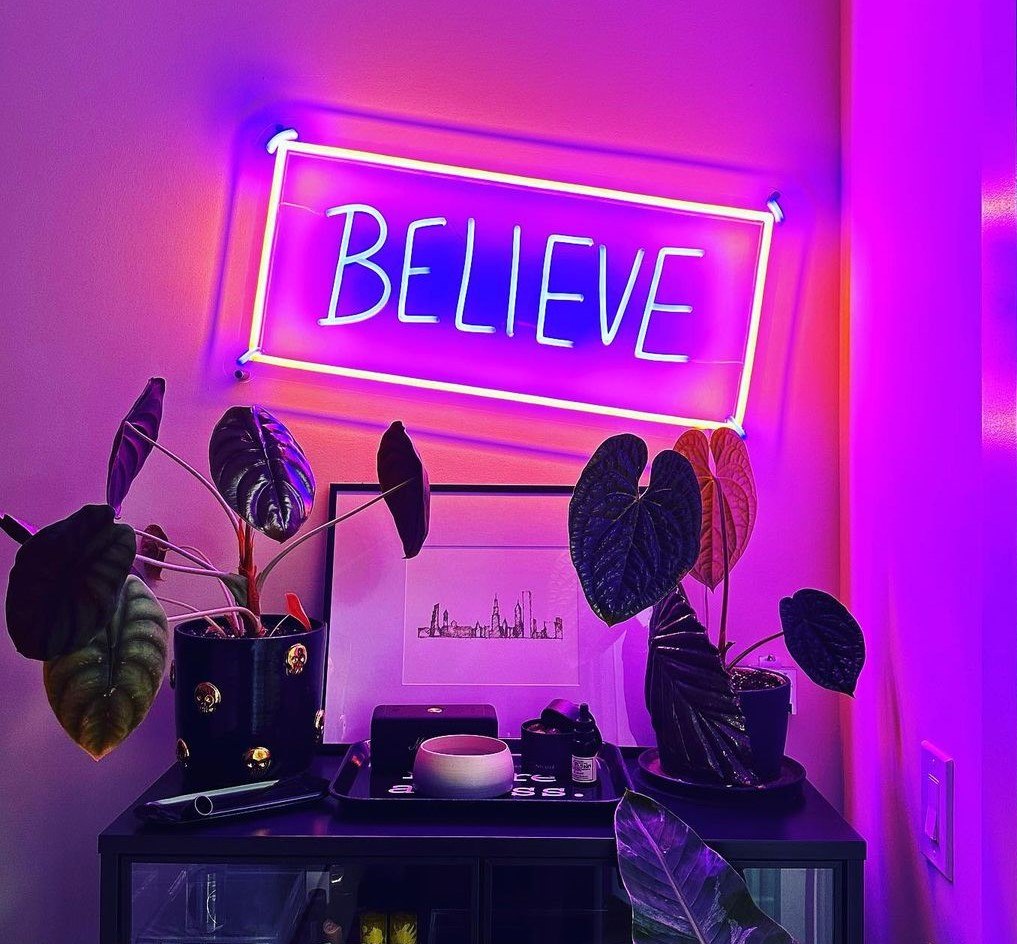 Custom Neon® pink Ted Lasso inspired Believe sign @laandkk