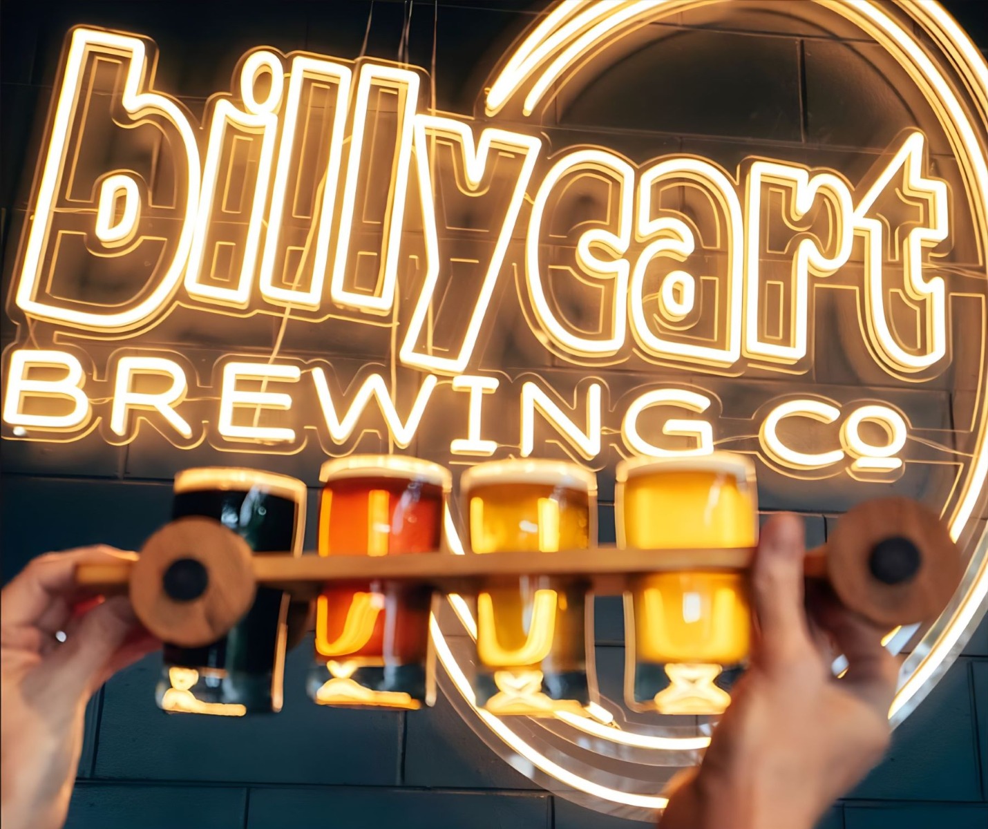 Warm white Custom Neon® signage @billycartbrewing