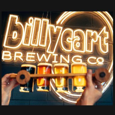 Warm white Custom Neon® signage @billycartbrewing