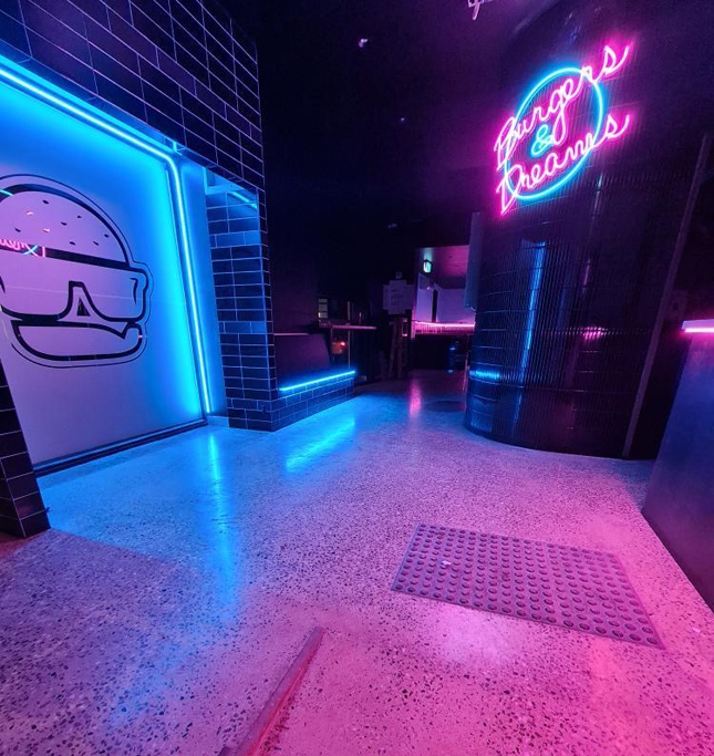 Boss Burger Logo by Custom Neon&reg; sign @Boss Burger Co