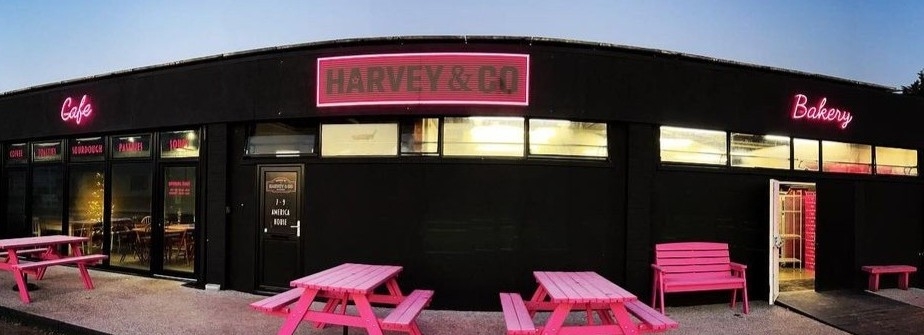 Pink Custom Neon® logo and word signs @harvey_andco