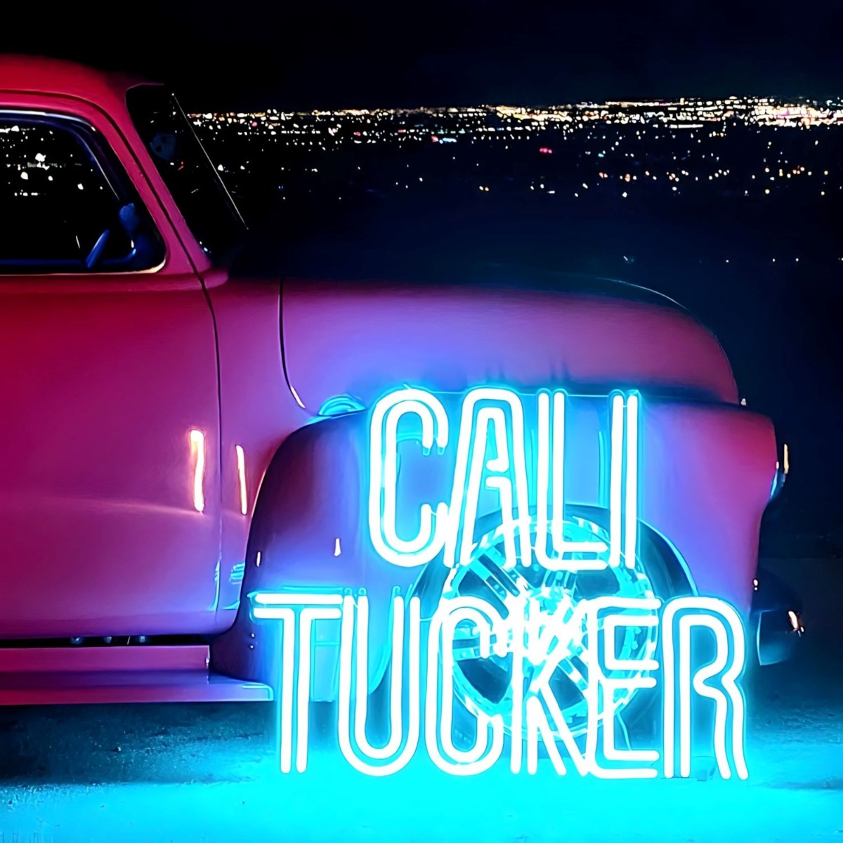 Custom Neon® ice blue personalized name sign @calituckermusic