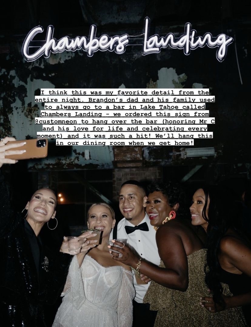 White Custom Neon® for wedding @reverweddings @laurenelyce