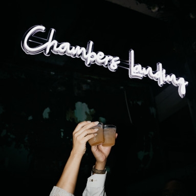 Austin neon font cocktail bar example