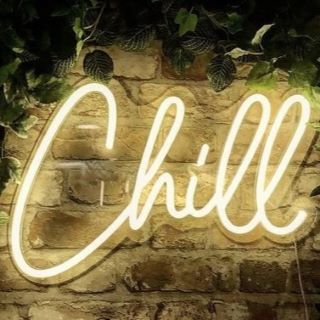 Custom Neon® Chill sign on brick wall @ikeauk 