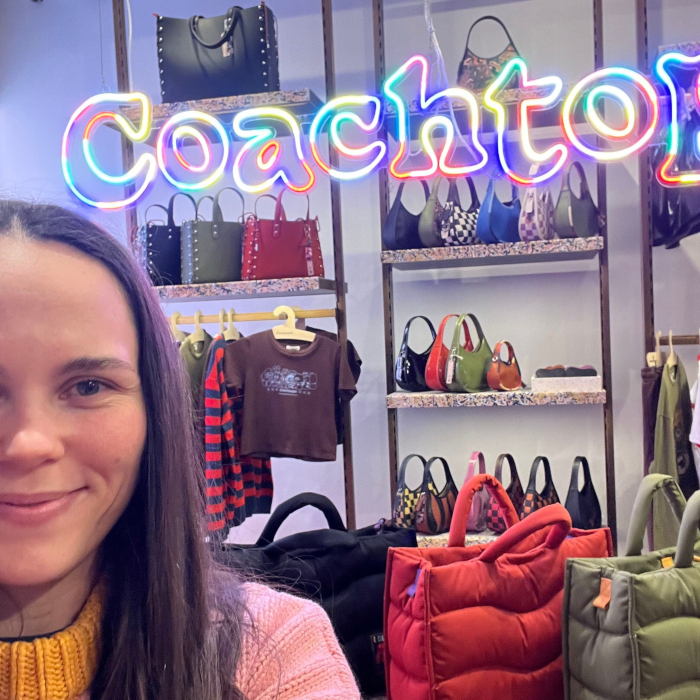 Coachtopia no-waste logo sign made by Custom Neon&reg; in The Grove, LA, Coach store