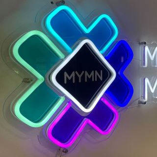 Colorful Custom Neon® logo @masteryourmoneynow