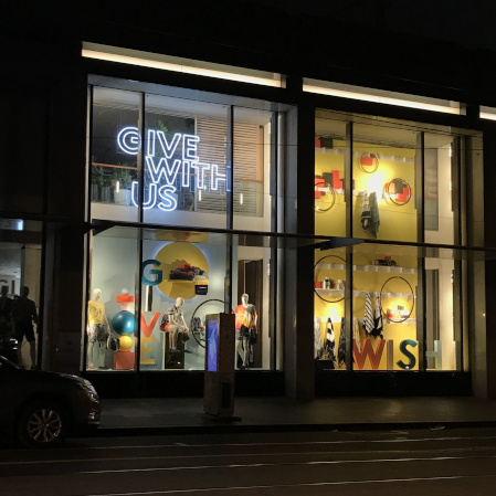 Custom Neon® Christmas sale sign for clothing retailer