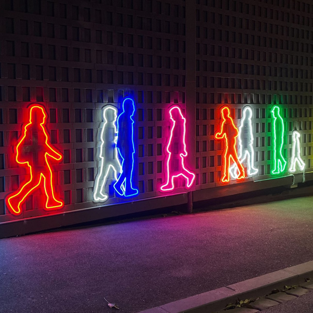 Custom Neon® outdoor illuminated artwork @whitenightfestival