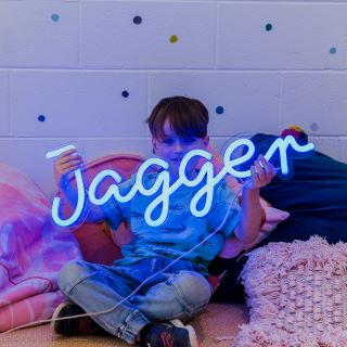 Custom Neon® blue kids name sign