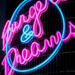 Burgers & Dreams sign @bossburgerco made by Custom Neon®