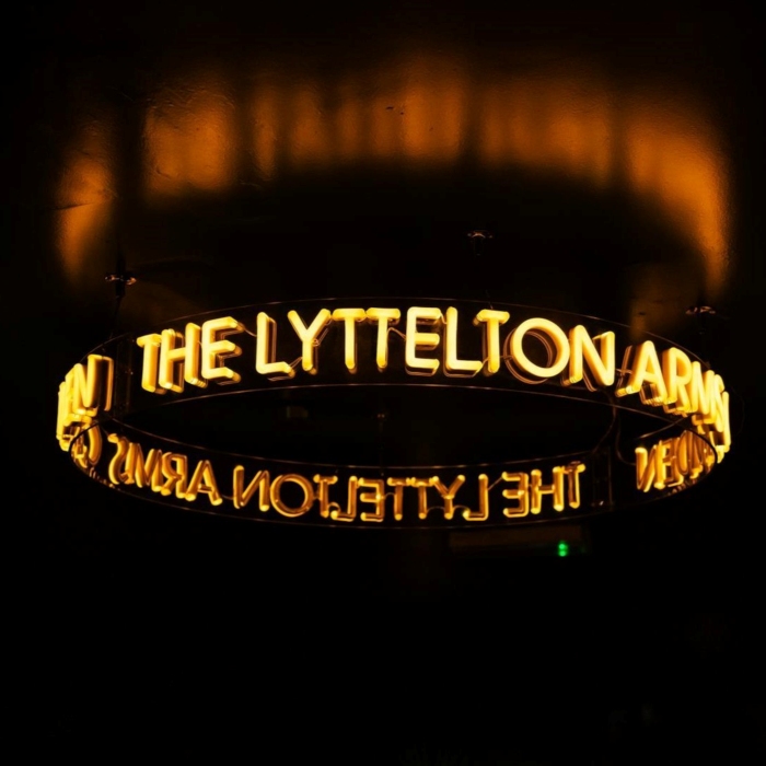 Custom Neon® circular hanging pub sign @lytteltonarms