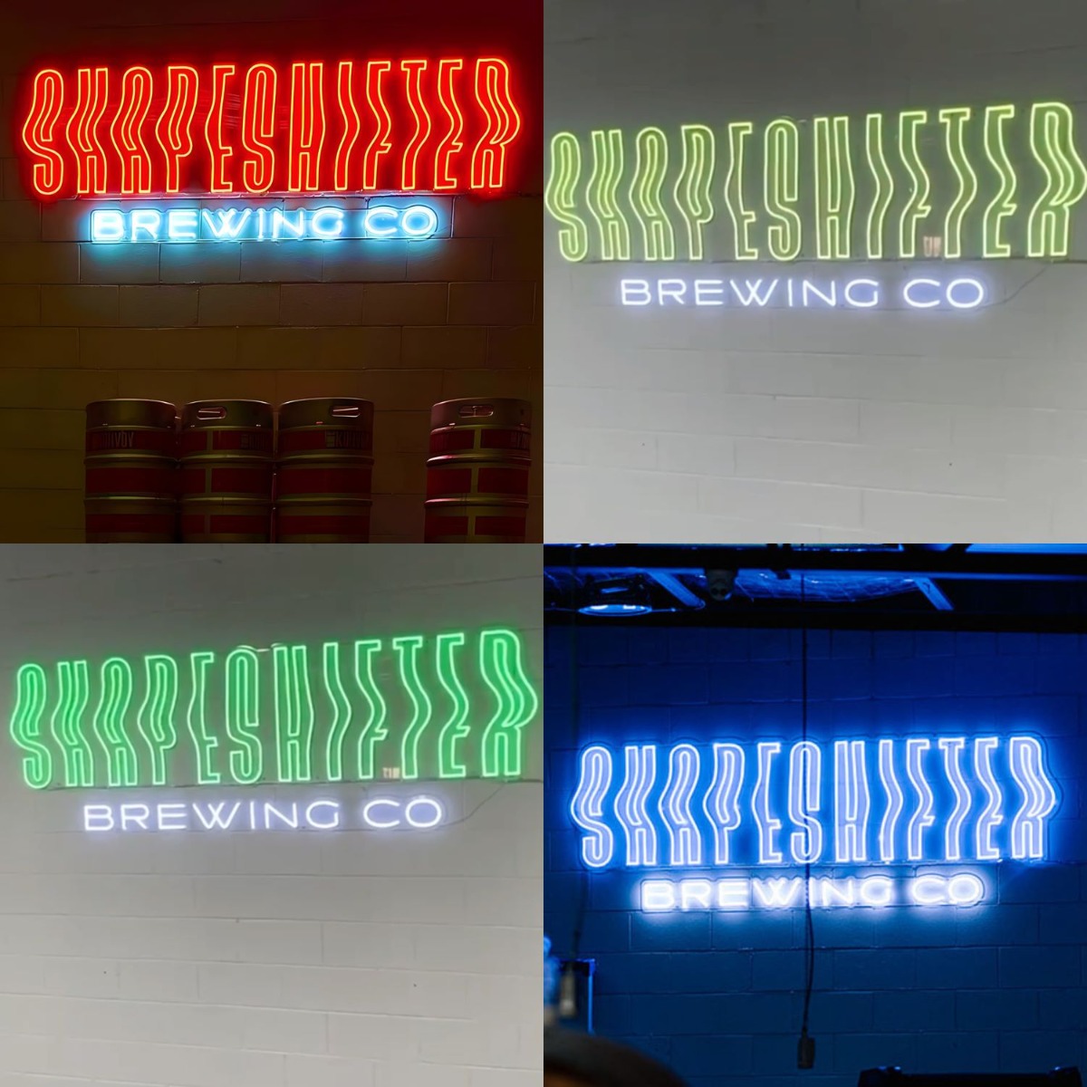 Dynamic colour changing Custom Neon® sign made for  @shapeshifterbrewingco
