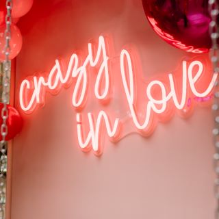 Light red Crazy in Love sign @westfieldfountaingate by Custom Neon®