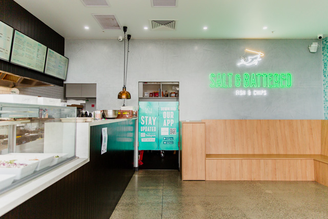 Colour changing animated Custom Neon&reg; sign for saltandbattered.com.au