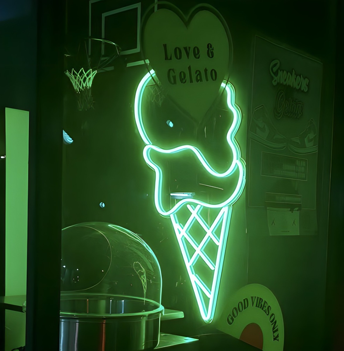 Lagom Gelateria lightup wall art @lagomgelateria made by Custom Neon®