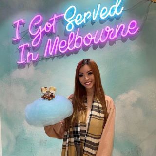 Cotton candy pink & ice blue selfie wall sign @aquas_au by Custom Neon®