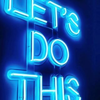 Let's Do This ice blue Custom Neon® sign @sonderwholefitness