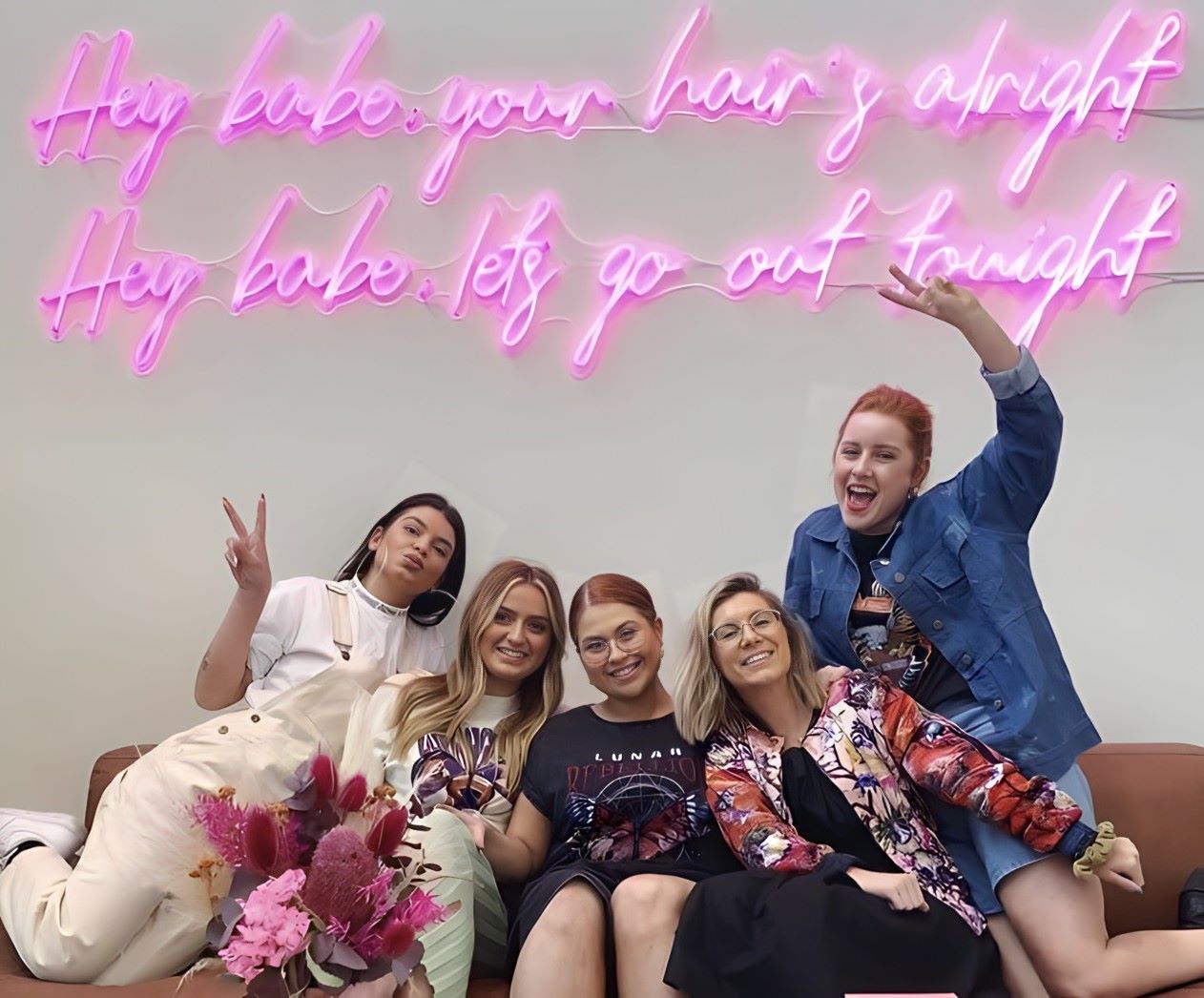 Large neon pink quote sign by Custom Neon® for @etchersalon