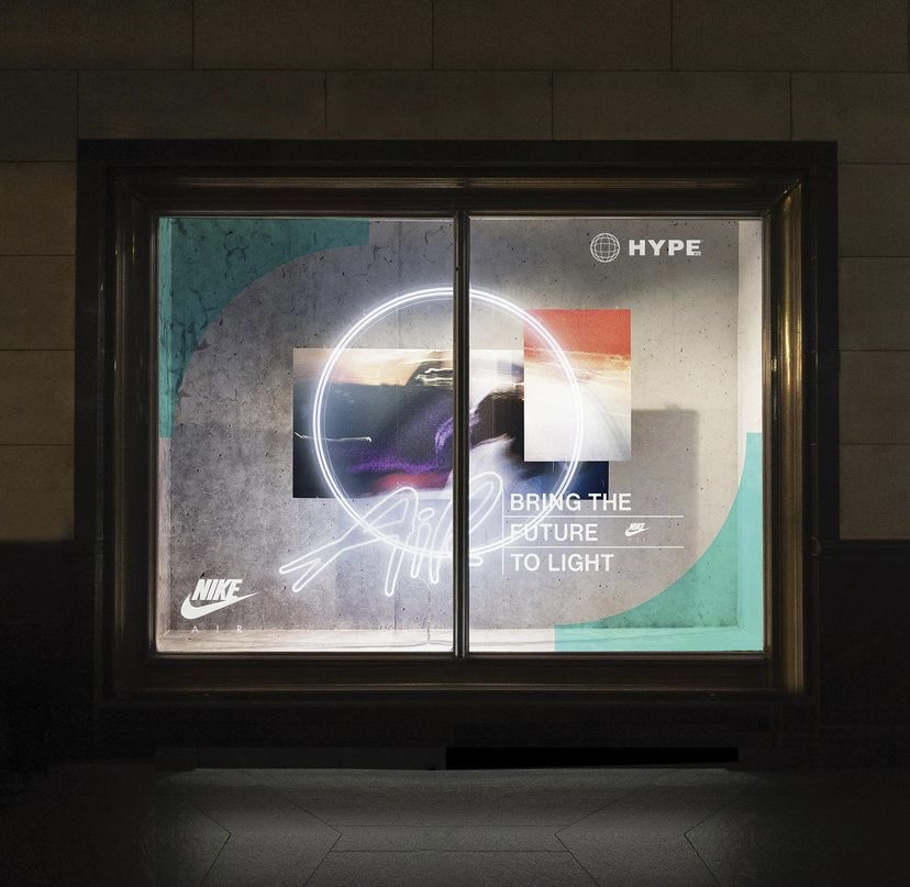 Custom Neon® Nike Air display sign @hypedc Pitt St Mall for signific.com.au