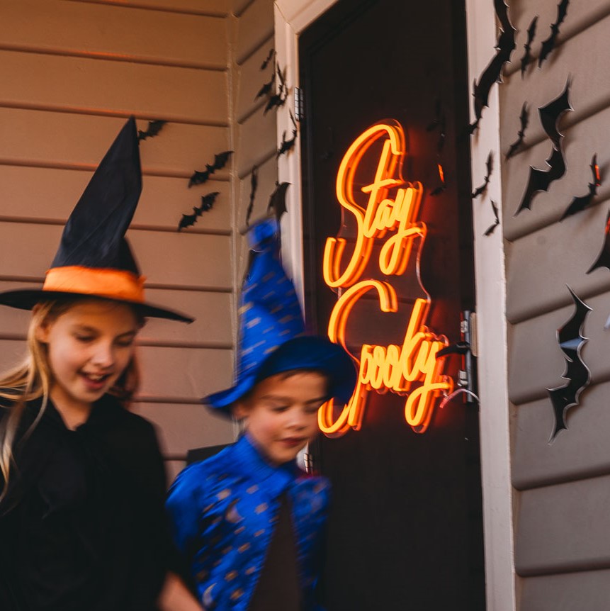 Stay Spooky orange Custom Neon® Halloween sign