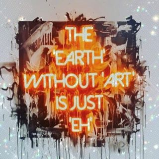 LED neon words on canvas @tiffanyannaart LED neon made by Custom Neon®