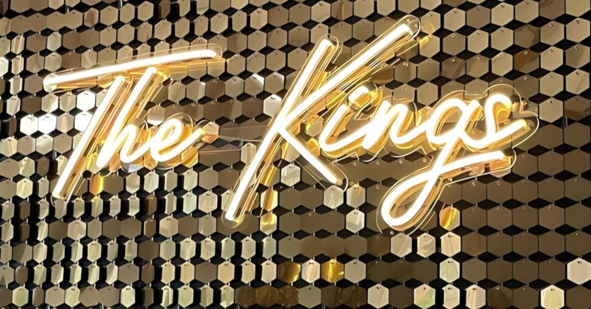 Warm white Custom Neon® family name sign @kings.at.home