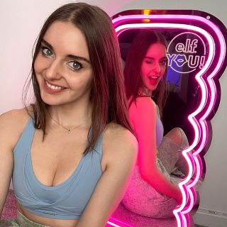 Custom Neon® wavy mirror @e.l.fcosmetics @loserfruit